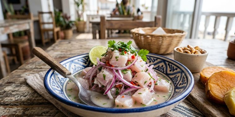 Featured main: Os peruanos concordam: “Para deixar o ceviche mais saboroso e com um sabor equilibrado, o segredo é deixar o peixe marinar no limão pelo tempo exato.”