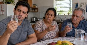Família começou a reclamar que a água da torneira estava com gosto estranho, culpou o abastecimento da rua e descobriu o problema quando alguém resolveu subir para olhar a caixa d’água
