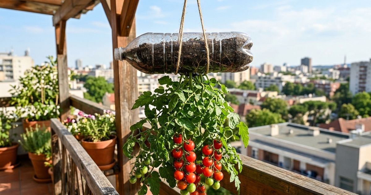 Já tentou cultivar tomates de cabeça para baixo? Pode parecer estranho, mas essa opção barata permite plantar mais mesmo em espaços pequenos