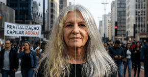 Truque do enxague com vinagre pra limpar o amarelado do cabelo grisalho