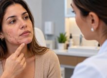 Featured side: A acne que surge depois dos 25 anos pode não estar ligada apenas ao chocolate, mas também a alterações hormonais e resistência à insulina que favorecem a produção de sebo