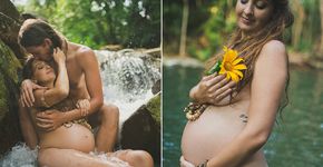 Casal faz ensaio para celebrar a gravidez em meio à natureza