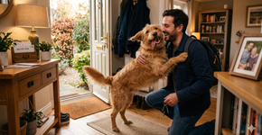Nem feliz, nem emocionado: é isso que significa quando seu cachorro fica agitado ao você chegar em casa