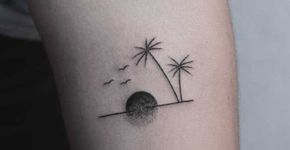38 tatuagens de verão para quem ama praia, Sol e água fresca