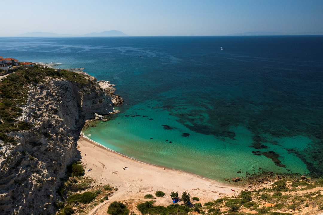 Vista da Baía de Alaçatı