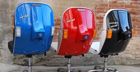 Ícone italiano, Vespa vira cadeira para escritório