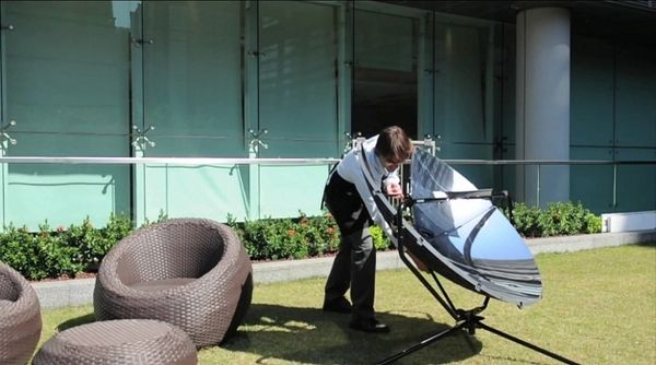 O fogão sustentável usa a luz solar para cozinhar alimentos (Foto: Divulgação/One Earth Designs)