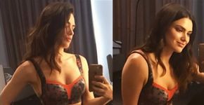 Modelo mostra como postura influencia foto de ‘barriga chapada’