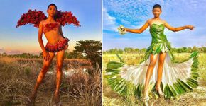 Garoto cria looks com plantas inspirados em Victoria’s Secret
