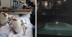 Youtuber falha ao pular de um telhado para cair na piscina