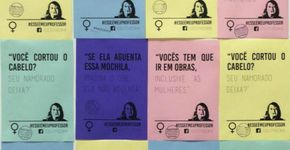 Estudantes espalham cartazes para denunciar professores machistas
