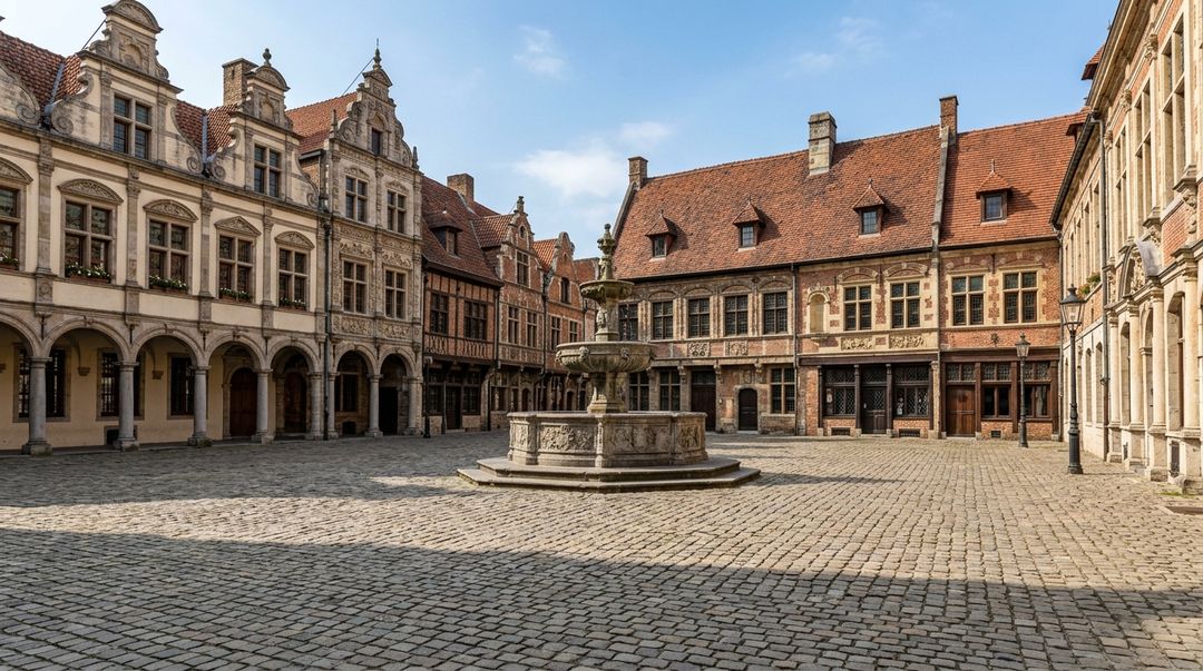 A Praça Rynok reúne casarões senhoriais e a antiga câmara municipal, preservando a elegância arquitetônica medieval.