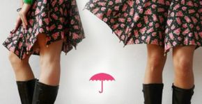Designer ensina a fazer saia impermeável e resistente com guarda-chuva quebrado