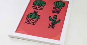 Faça um quadro decorativo usando uma camiseta estampada