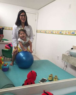 Melissa, durante fisioterapia