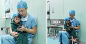 Médico consola menina minutos antes de cirurgia cardíaca