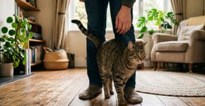 Por que os gatos gostam de se enrolar nas pernas de seus donos?