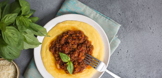 Receita de polenta com carne moída