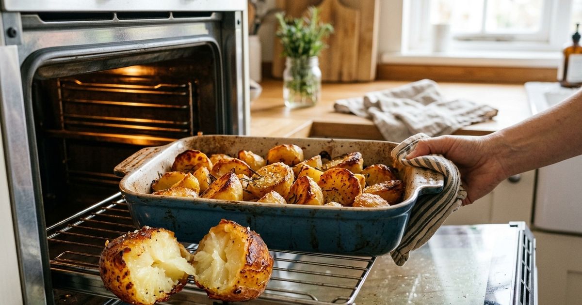 Os chefs concordam: “Batatas assadas mais crocantes não precisam de mais óleo, mas sim de uma temperatura diferente.”