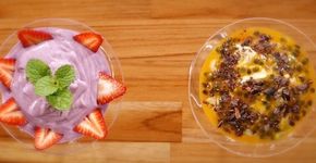 Mousse de maracujá e frutas vermelhas sem leite condensado nem creme de leite