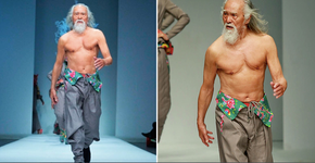 Homem de 80 anos brilha como modelo