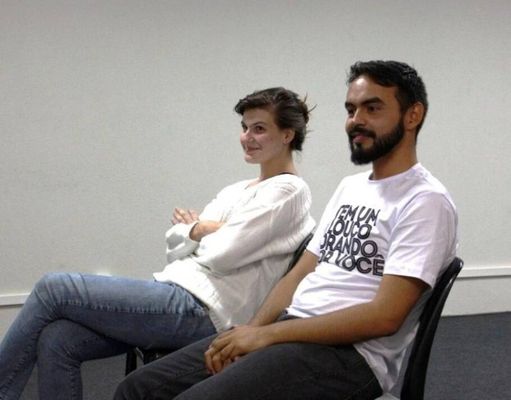 Da direita para a esquerda: Bia Paes e Daniel Barbosa