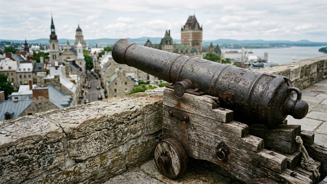 Caminhar pelo centro histórico de Québec revela uma imersão única na arquitetura militar.