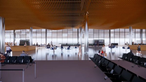 Área de embarque do novo terminal do Aeroporto de Congonhas