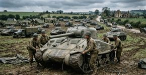 Durante a Segunda Guerra, os Aliados criaram exércitos falsos com tanques infláveis, transmissões de rádio e sons gravados para enganar os nazistas