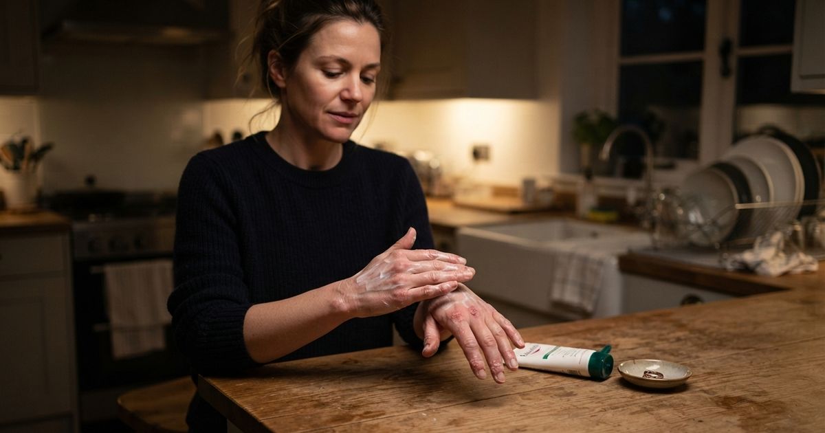 Mãos ficam “ardendo de secas” depois de detergente? Água, creme com dexpantenol e uma noite de descanso podem ser suficientes