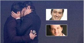 Marcos Veras e Marcelo Serrado se beijam contra homofobia