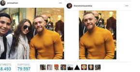 McGregor corta fã de foto para postar no Instagram e recebe troco