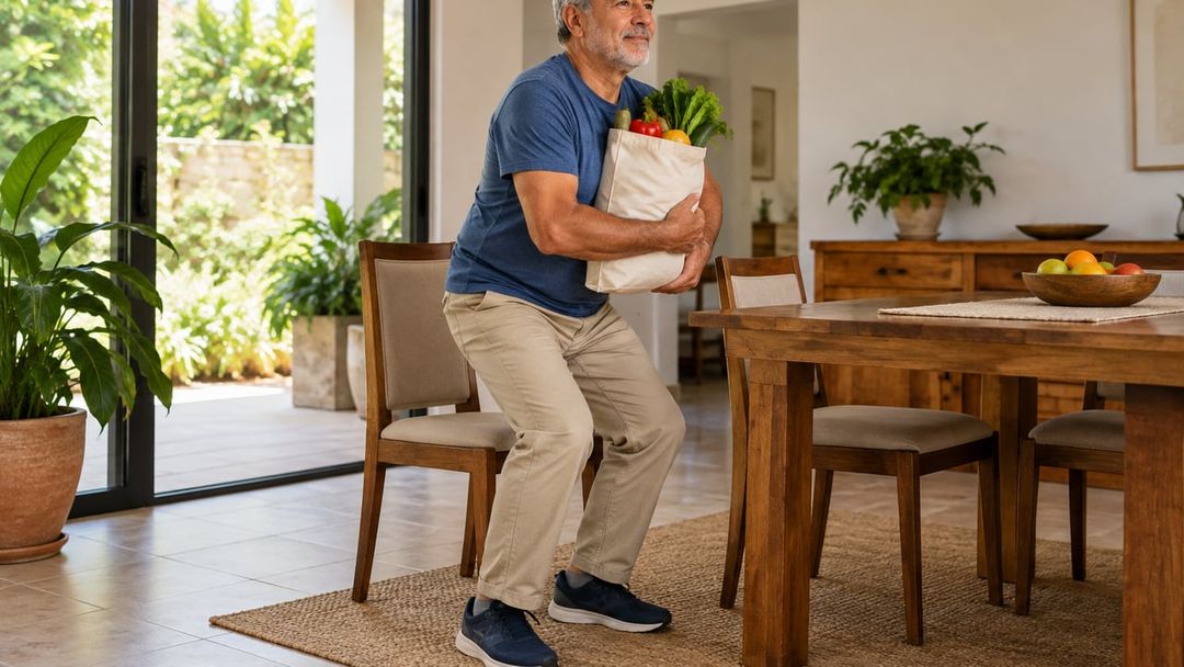 A força muscular ajuda a manter autonomia para levantar, carregar compras e subir escadas