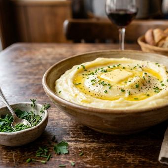 Featured mobile: Os franceses concordam: “Para deixar o purê mais cremoso e com sabor equilibrado, o segredo é aquecer o leite na hora de misturar a batata.”