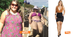 Mulher emagrece 40 quilos e casa com seu personal