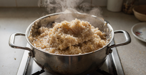 O que significa quando o arroz fica empapado mesmo seguindo a receita?