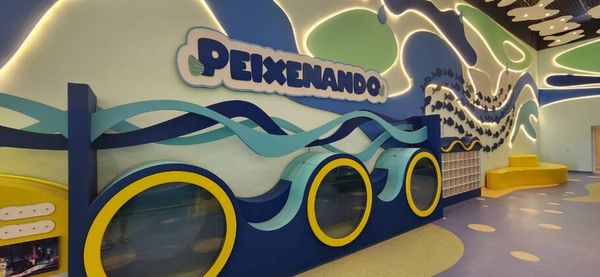 Espaço Baby Peixenando, destinado a bebês e crianças de até 3 anos acompanhados pelos responsáveis