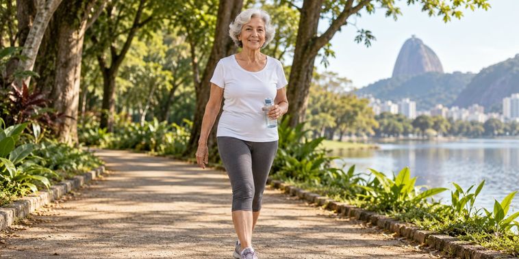 Featured main: Se uma pessoa com mais de 70 anos caminhar 20 minutos por dia, já começará a notar os benefícios