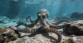 O gênio do fundo do mar com nove cérebros que muda de cor para sumir no ambiente