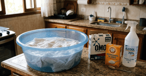 Pano de prato encardido? Deixe seus panos com cara de hotel usando só 4 ingredientes!