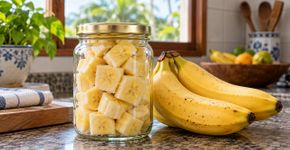 Com este truque inovador de armazenamento que qualquer pessoa pode fazer, suas bananas permanecerão amarelas e frescas por 16 dias