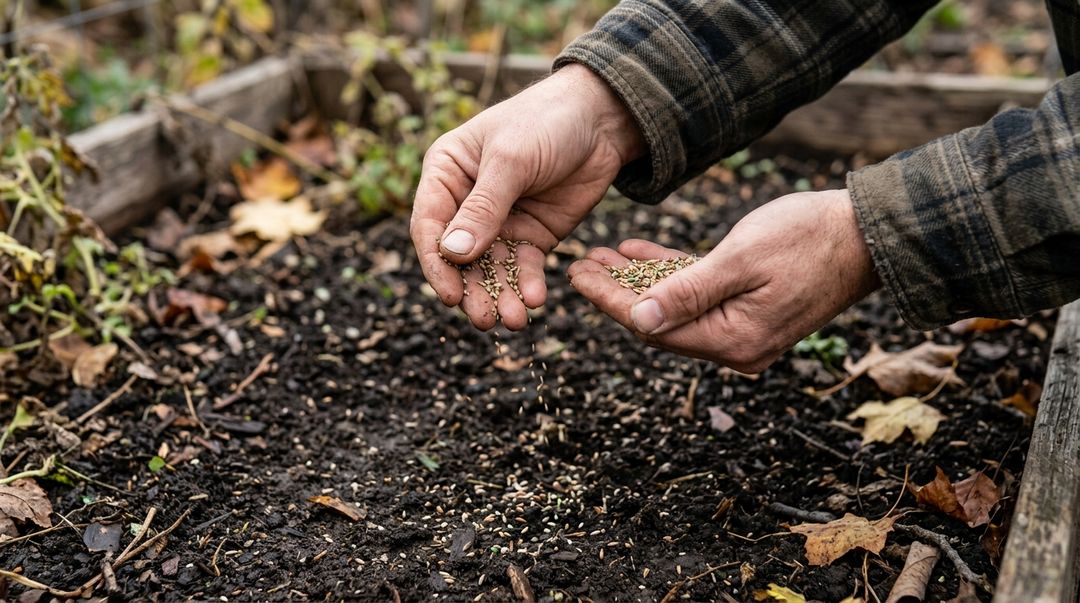 As raízes profundas dos adubos verdes melhoram a estrutura da terra e a drenagem dos canteiros.