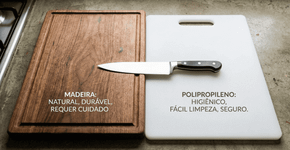 Tábua de madeira vs tábua de plástico: qual vale mais a pena
