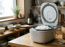 Featured side: Os chefs japoneses concordam: o arroz mais soltinho não é feito com mais água, mas sim com o controle correto do descanso final