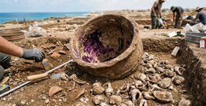 Uma fábrica que transformava milhares de caramujos em tinta roxa mostrou que a indústria de luxo já existia há quase 3 mil anos