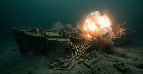 Um navio cheio de explosivos repousa no Canal da Mancha desde 1946 depois de provocar um abalo de magnitude 4,5