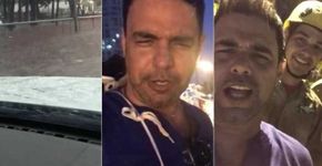 Zezé Di Camargo fica preso em enchente e é salvo por bombeiros