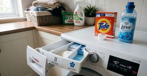 Por que algumas máquinas de lavar têm três compartimentos diferentes para produtos