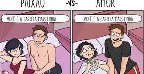 Tirinhas mostram a diferença entre amar e estar apaixonado
