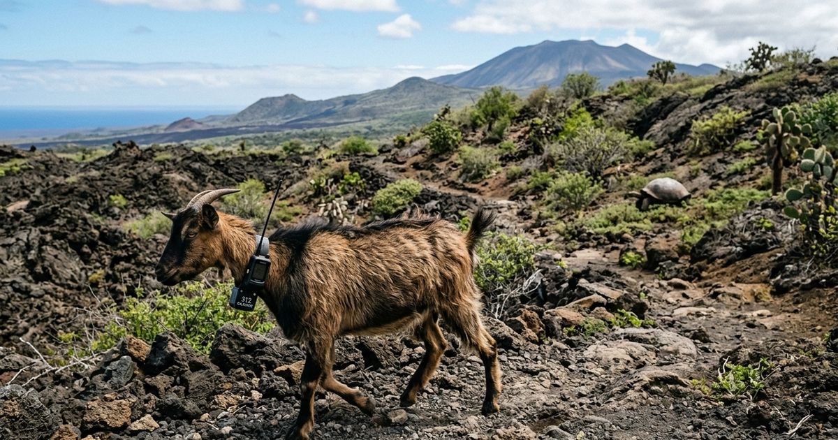 Em Galápagos, cabras foram usadas como rastreadoras para eliminar mais de 140.000 espécies invasoras. Anos depois, a vegetação e as aves começaram a se recuperar em três ilhas devastadas